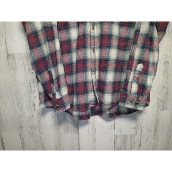 HICKORY SHIRT COMPANY CO Long Sleeve Plaid Heavy Cotton Flannel Shirt Mens XLT - Picture 2 of 6